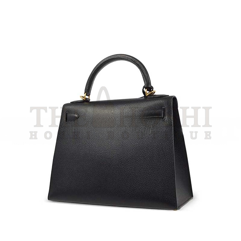 H**me5 KELLY 25 CHEVRE NOIR GOLDEN HARDWARE (25*17*7cm) Master Quality